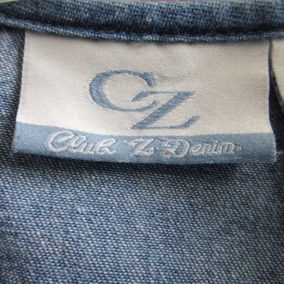 100% cotton denim peasant blouse - Picture 5 of 6